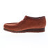 Фото #9 товара Clarks Wallabee 26162550 Mens Burgundy Nubuck Oxfords & Lace Ups Casual Shoes