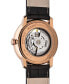 ფოტო #3 პროდუქტის Men's Swiss Automatic Centrix Brown Leather Strap Watch 41mm