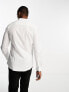 Фото #5 товара ASOS DESIGN easy iron slim fit poplin shirt with grandad collar in white