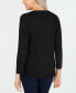 Karen Scott V Neck Sweater Long Sleeve Lux soft Black XS