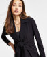 Фото #3 товара Women's Bi-Stretch Tie-Front Long-Sleeve Jacket, Created for Macy's
