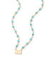 ფოტო #2 პროდუქტის "14k Gold" Key Turquoise Bead Necklace