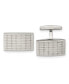 Фото #2 товара Stainless Steel Polished Laser Design Rectangle Cufflinks