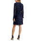 Фото #2 товара Women's Jacquard Clip-Dot Faux-Wrap Dress