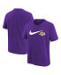 Big Boys and Girls Purple Los Angeles Lakers Swoosh T-shirt