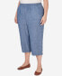 Фото #5 товара Plus Size Bayou Chambray Capri Pants with Pockets