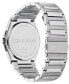 ფოტო #3 პროდუქტის Men's Meta-Minimal Silver Stainless Steel Watch 41mm