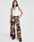 Фото #4 товара Women's Printed Pull-On Wide-Leg Pants, Created for Macy's