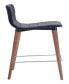 Фото #3 товара 34" each, Set of 2 Wood, Polyester Jericho Counter Chair