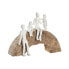 Фото #1 товара Декоративная фигура DKD Home Decor Семейная коричневая алюминиевая белая древесина манго 28 x 9 x 22 см