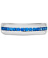 Фото #2 товара Men's Cornflower Sapphire Band (5/8 ct. t.w.) in 14k Gold