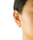 Diamond Textured Small Huggie Hoop Earrings (1/10 ct. t.w.) in Gold Vermeil, Created for Macy's