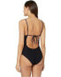 Фото #3 товара Onia 168992 Womens Gloria Spaghetti Straps One-Piece Swimsuit Black Size Medium