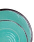 Фото #3 товара Turquoise 12 Piece Lightweight Melamine Dinnerware Set, Service for 4
