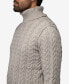 Фото #5 товара Men's Cable Knit Roll Neck Sweater