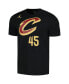 Фото #2 товара Men's Donovan Mitchell Black Cleveland Cavaliers 2022/23 Statement Edition Name and Number T-shirt