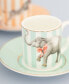 Animal Espresso Cup and Saucer, Set of 4