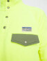 Polo Ralph Lauren borg contrast pocket half zip sweatshirt in neon yellow