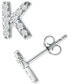 Cubic Zirconia Initial Stud Earrings, Created for Macy's