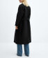 Фото #2 товара Women's Wide Lapel Wool-Blend Coat