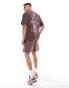 Фото #4 товара ASOS DESIGN oversized t-shirt in washed brown with celestial back print