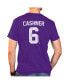 Фото #4 товара Men's Andrew Cashner Purple TCU Horned Frogs NCAA Baseball T-shirt