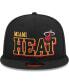Фото #2 товара Men's Black Miami Heat Gameday 59fifty Snapback Hat