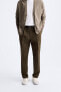 PLEATED COTTON - LINEN TROUSERS