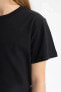 Kız Çocuk T-shirt Siyah Z7718a6/bk81