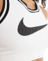 Nike Training Swoosh jersey light support sports bra in white