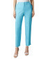 Фото #1 товара Petite Linen-Blend Mid Rise Straight-Leg Zip-Front Pants