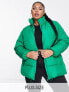 Фото #1 товара New Look Curve boxy puffer in green
