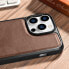 Фото #15 товара Чехол из натуральной кожи ICARER для iPhone 14 Pro Leather Oil Wax темно-коричневый