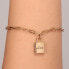 Steel bracelet with padlock Love LPS05ASD18