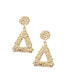 ფოტო #1 პროდუქტის Women's Gold Corroded Drop Earrings