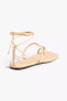 ZARA ICONS LIMITED EDITION TIED FLAT LEATHER SANDALS