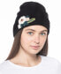 Фото #2 товара Inc International Concepts 289600 Women's Black Floral Embroidered Beanie