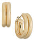 Фото #2 товара Small Double-Row Tubular Hoop Earrings, 0.75", Created for Macy's