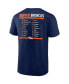 ფოტო #3 პროდუქტის Men's Navy, White Denver Broncos Two-Pack 2023 Schedule T-shirt Combo Set