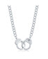 ფოტო #1 პროდუქტის Men's Stainless Steel Link Necklace with Handcuff Lock