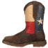 Фото #6 товара Durango Rebel Patriotic Square Toe Cowboy Mens Blue, Brown, Red Casual Boots DB