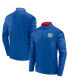 Фото #4 товара Men's Royal New York Giants Ringer Quarter-Zip Jacket