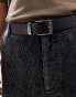 Levi's Hebron leather belt with silver buckle in black Normal/Schwarz, 80 cm - 80cm - фото #2