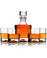 Фото #1 товара Basic Whiskey Decanter with Whiskey Glasses, Set of 5