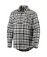 Фото #3 товара Men's Black and Gray Boston Bruins Ease Plaid Button-Up Long Sleeve Shirt