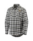 Men's Black and Gray Boston Bruins Ease Plaid Button-Up Long Sleeve Shirt