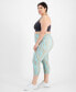 Plus Size Wavy Geo Printed High Rise Crop Leggings, Created for Macy's