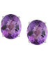 Amethyst Oval Stud Earrings (8 ct. t.w.) in 14k White Gold