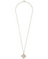 ფოტო #3 პროდუქტის Diamond Round & Baguette Flower Pendant Necklace (1/2 ct. tw) in 14k Gold, 18" + 2" extender, Created for Macy's