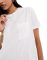 Фото #4 товара JDY mini pocket t-shirt dress in white